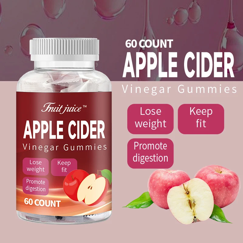Hot Cross-Border E-Commerce Fresh Style for Apple Cider Vinegar Gummies for Apple Cider Hot Fruit Gummies