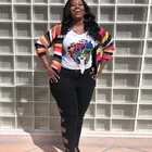 Coats Wholesale Bead Stripe Loose Sequin Plus Size Women's Jackets Coats Spring Jackets For Women
