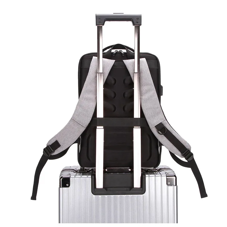 Smart anti-theft water proof men's business laptop anti theft men's backpack leather with usb charging port Smart anti-theft water proof men's business laptop anti theft men's backpack leather with usb charging port