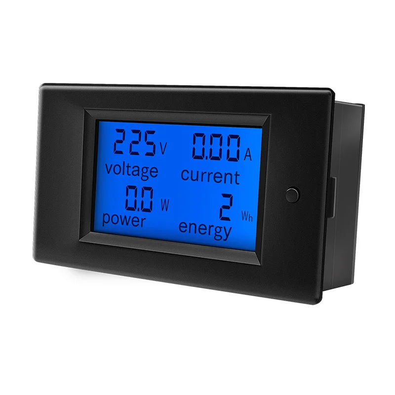 Akozon DC Power Meter PZ-021 20A Digital LCD Display 80〜260V 20A Multifunction Voltage Current Meter
