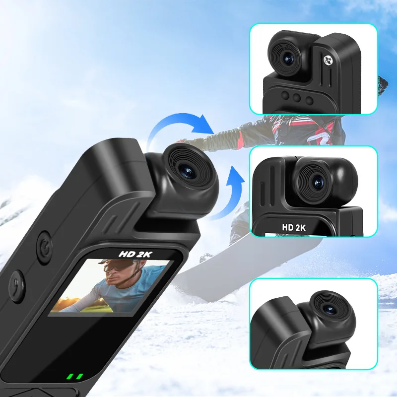 Newest 4K 2K Pocket Sport Camera with Screen Portable Recorder with Back Clip Bike Car Camera HD Infrared Night Vision Camcorder