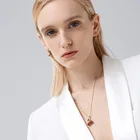 Charm Cherry Factory Wholesale European And American Charm Cherry Pendant Necklace Gold Plated 18k