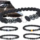 Obsidian Bracelet Anti-Swelling Black Obsidian Anklet Adjustable Weight Loss Magnet Bracelet For Women
