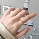Ring Alloy Dot Wave Ring Jewelry Creative Geometry Design Alloy Dot Wave Open Adjusting Index Finger Ring
