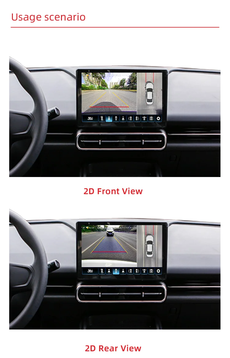 Wemaer 360 Degree Bird View System 1080P 4CH Camera Car 2D/3D Surrounding View Car Camera System for Vinfast Limo Green details