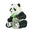 Craft Kids Qintrack Factory Direct Creative Hollow Special Paper Craft Custom 3D Creative Paper Panda Gift For Kids