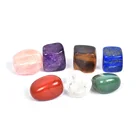 Wholesale Natural Crystal Gravel Healing Stone Wooden Box Set Charm 7 Chakra Stones Kit For Meditation