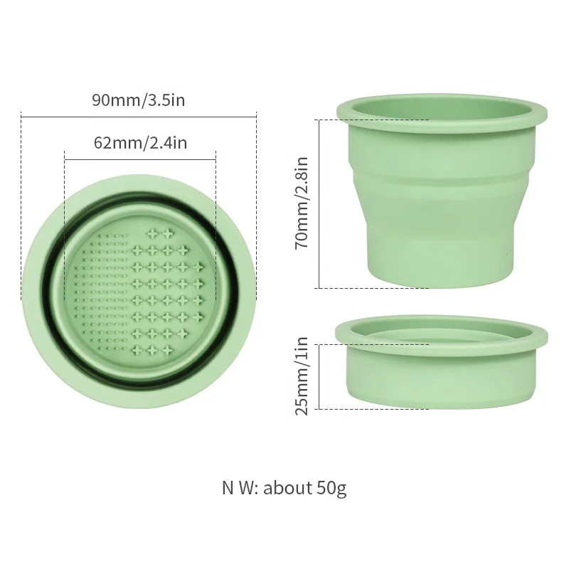 Factory Wholesale Silicone Folding Makeup Brush Cleaner Cup Powder Puff Beauty Egg Cleaning Tool Cleaning Pad Mask Bowl