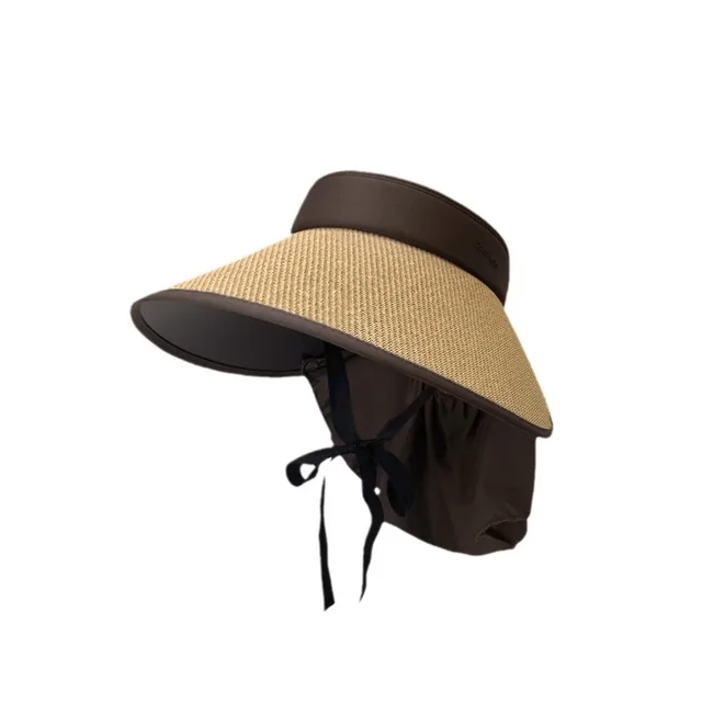 Ladies' Sun Visor Straw Hat, Versatile for Sports, Hiking, and Mountaineering, Essential for Sun Protection