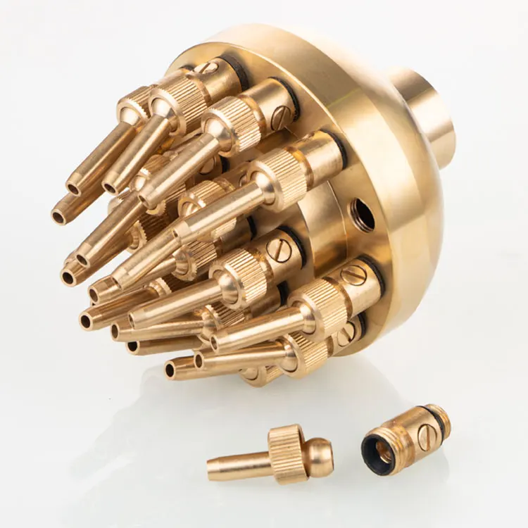 Factory Supply Stainless Steel Brass Adjustable Three Layer Flower Fountain Nozzle supplier