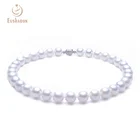 Pearl Necklace Pearlpearl 11-12mm AAA 18 Inches White Round High Luster Edison Genuine Pearl Necklace