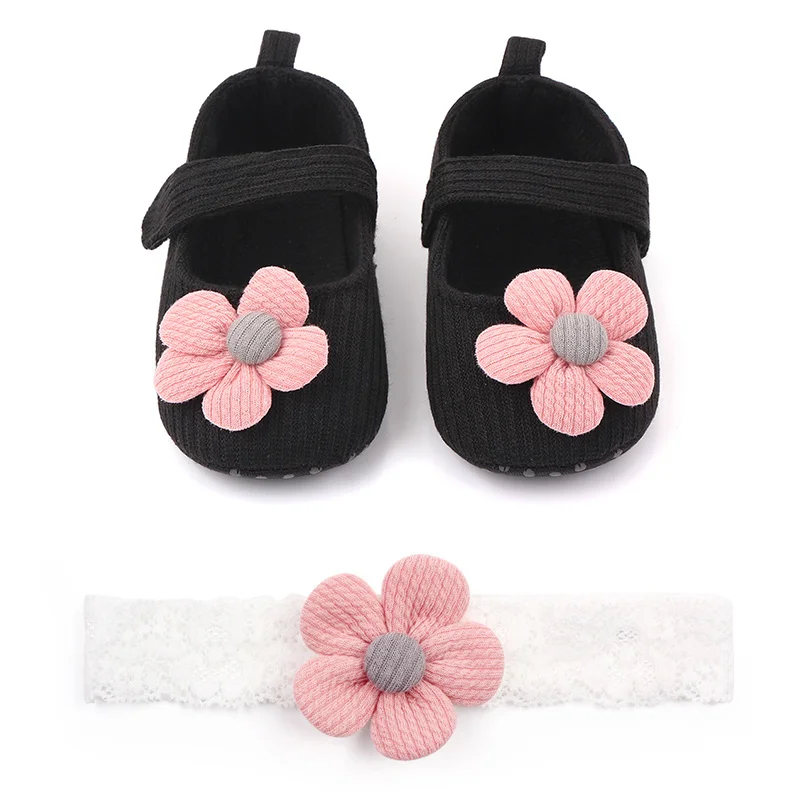 Hot Selling Baby Girl Shoes and Baby Hairband Headband Sets Design details