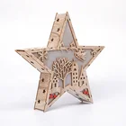 Christmas Star Decoration Hot Sale Professional Luxury Wooden Christmas Five-pointed Star Light Box Decoration