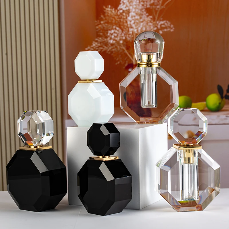 product hot sale replaceable 12ml glass empty bottle customizable fashion elegant crystal perfume bottle-13