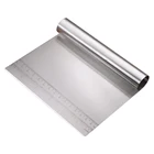 Amazon Hot Sale Stainless Steel Bench Scraper Chopper Dough Cutter For Bread And Pizza Dough