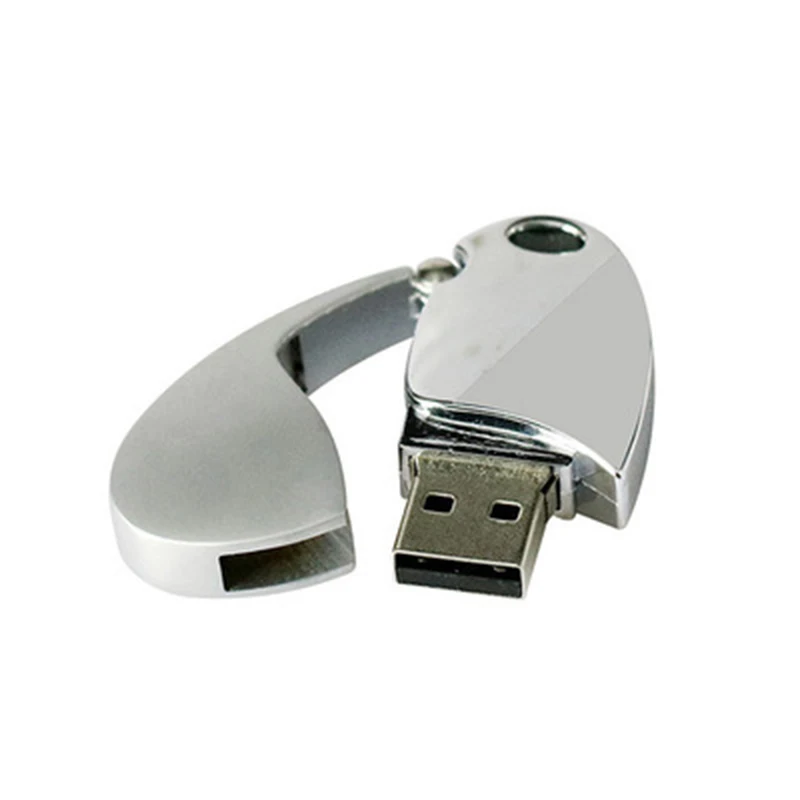 Customized 1gb 2gb 4gb 8gb 16gb Swivel Usb Flash Drive Round Shape Metal Usb Key Usb Stick Memory Pendrive - ANKUX.COM