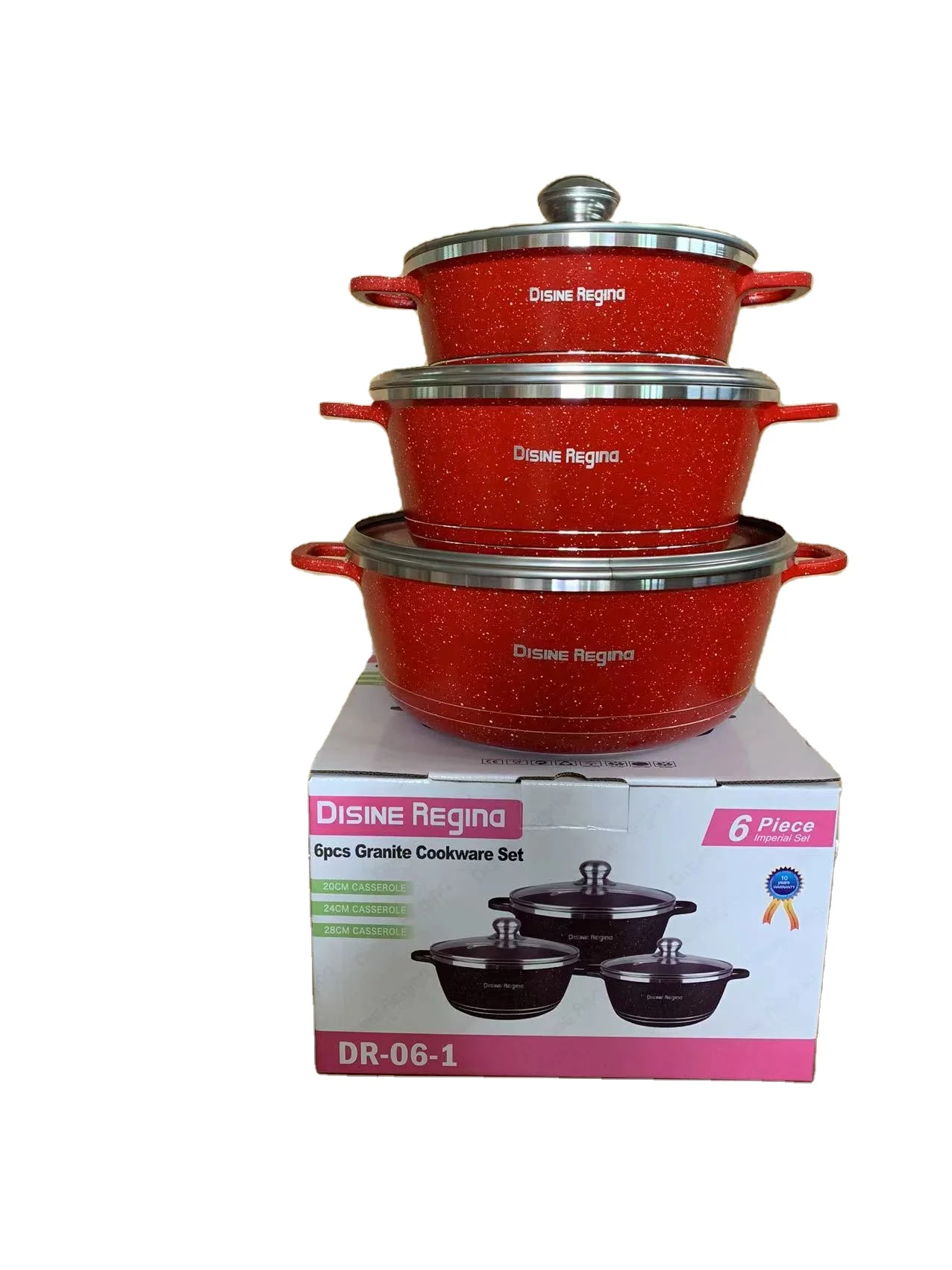 Non-Stick Inner Coating Panelas Cookware Set Bohemian 6pcs Pot Set Casserole Deep Fry Pan