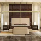 Wood Beds Light Luxury Bedroom Furniture Light Luxury New Design Solid Wood Leather Beds