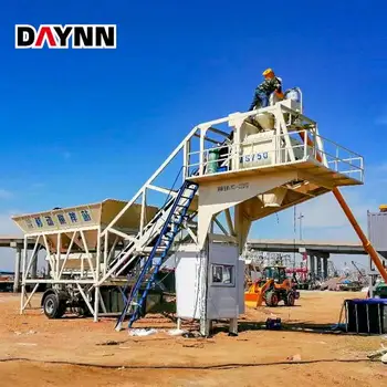 Low Cost Automatic Batching for Suppliers Mix Mobile HZS Ready Mixed Concrete Mixing Plant