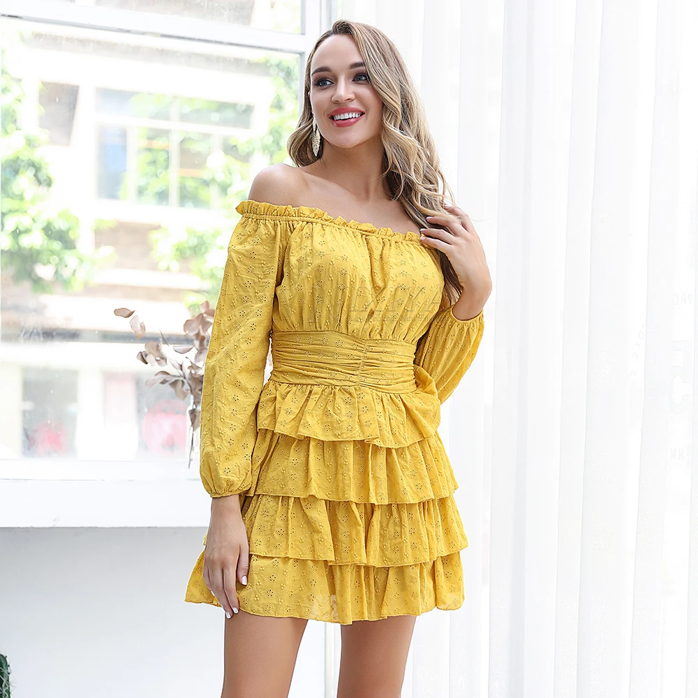 2020 Yellow Summer Dresses Casual ...