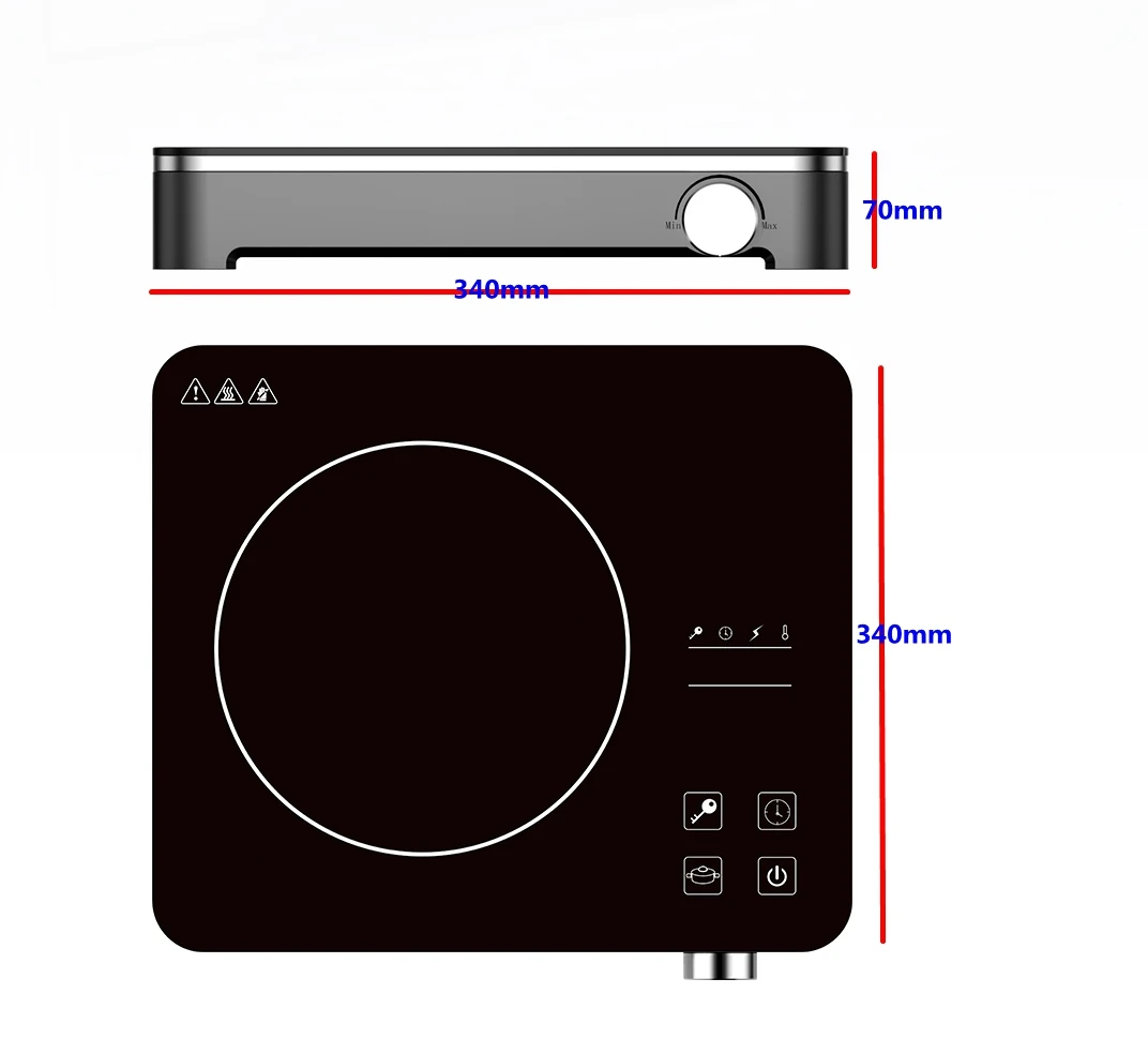 tft display induction hob free sample