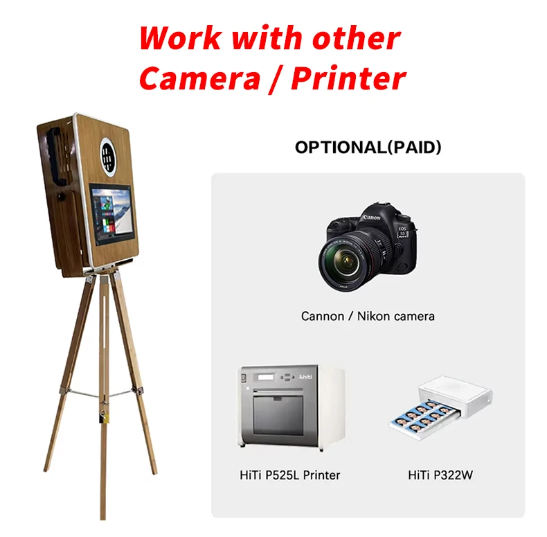 Touch Screen Wooden vogue Photo Booth and Camera Retro Photo Booth Shell Selfie Photo Booth Machine H6b15559d0dc5413abdb691158447ba60y