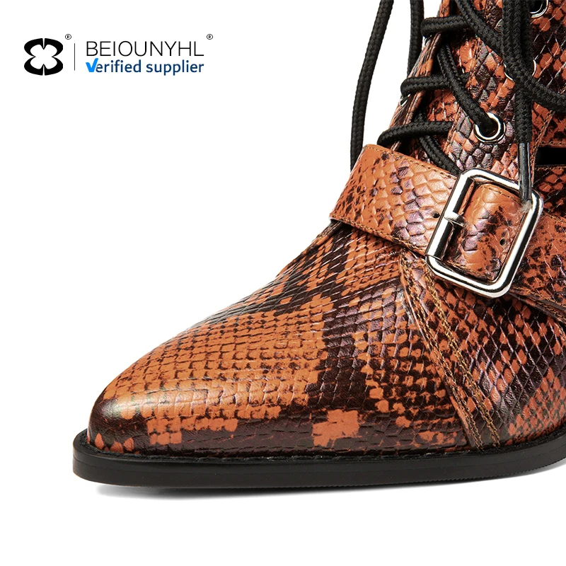 2023 Hot Selling Manufacturer's Pointed Thick Heel Hollow Lace Up Casual Women's Sandals Large Sandals Belt Buckle Short Boots