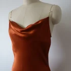 Natural Best Selling New Ladies Silk Natural Pearl V-neck Suspender Long Dress