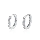 Hoop Custom 18k Gold Plated Women Earrings 925 Sterling Silver Zircon Diamond Small Hoop Earring