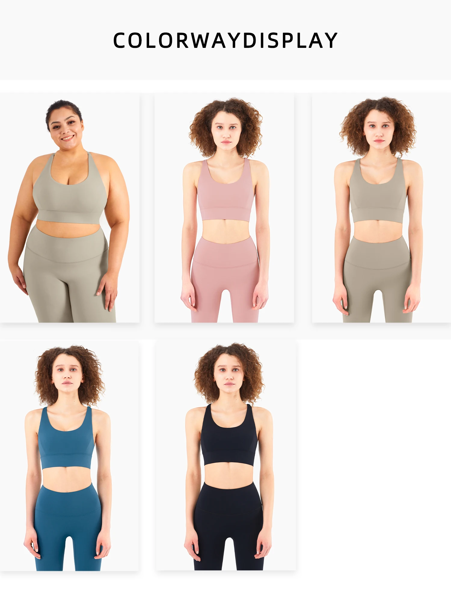 Hot Selling Lycra High Impact Sports Bra Plus Size Yoga Fitness Crop Top Cross Hollow Back