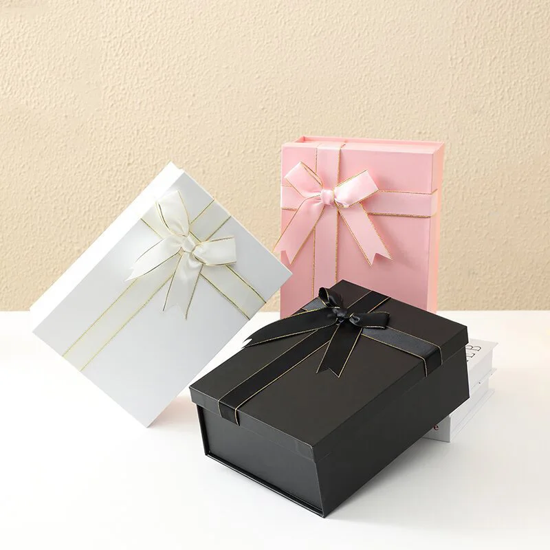 Magnetic gift box bow ribbon Wedding Christmas birthday and other rectangular