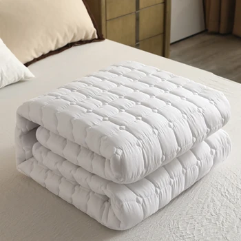 Hotel mattress thin anti-slip dirty protection pad white pure cotton home hotels can be used wholesale