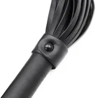 Bondage Chic Black Leather Sex Whip Horse Tassel Plush Bondage Sleeve Flirting Game For Lovers