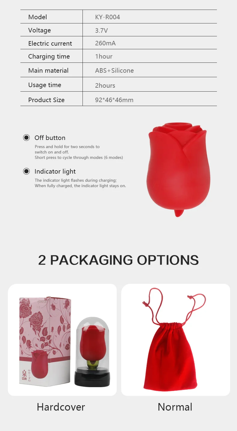 Вибратор Роза Язычок