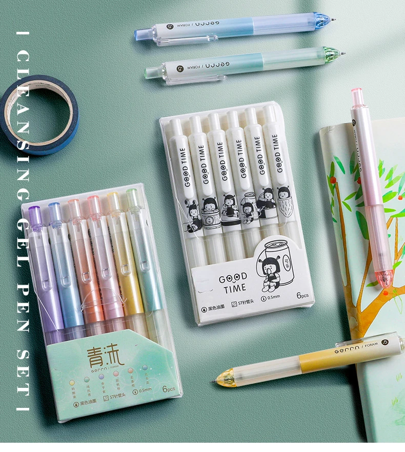 Fresh Gradient Color Neutral Gel Pen Creative Soft Rubber Sheath ...