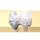 Stone Natural Agate Carving Wholesale High Quality Agate Geode Stone Hand-carved Agate Geode Skulls For Sale
