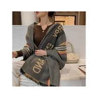 Scarf Wool Factory Wholesale Comfortable And Elastic Print Scarf Wool Silk Cashmere For Autumn And Winter