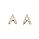 Colored Stud Earrings Colored Rhinestones Wholesale Bling Stud Earrings Cross Women Earrings Sets
