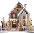 Holiday 2021 New Product Christmas Santa's Village Lighted House Holiday Decoration