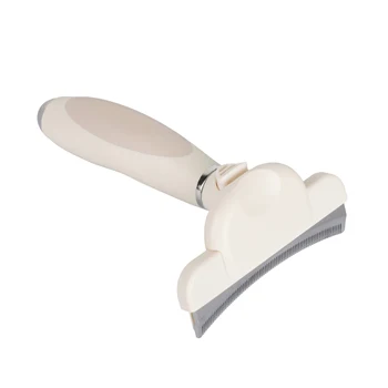 Sustainable Self-Cleaning Deshedding Brush for Dogs Plastic and Stainless Steel Material