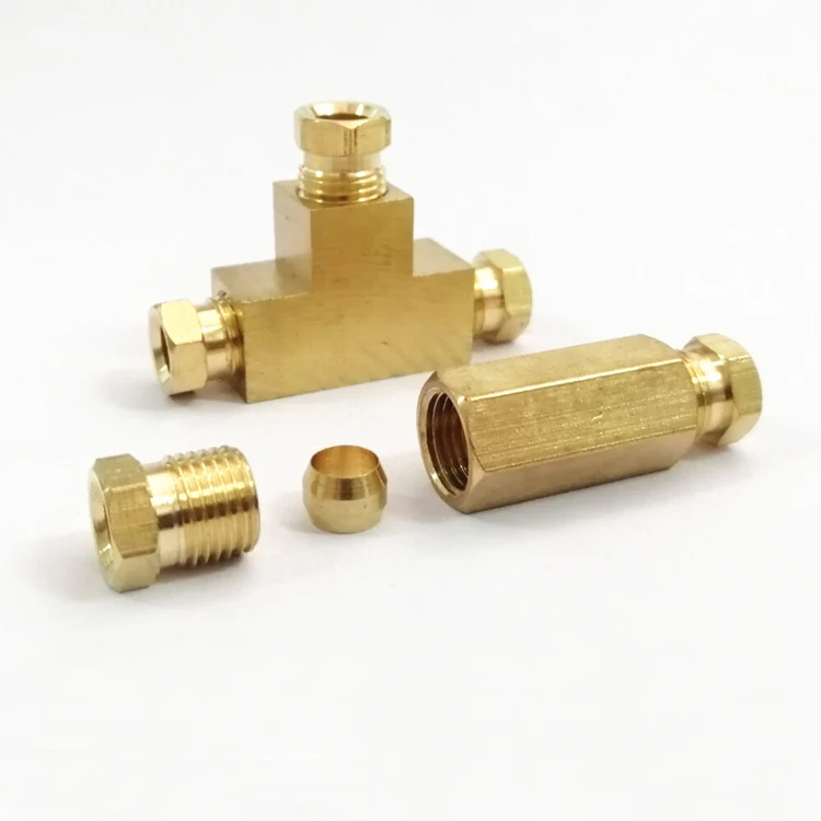 10pcs 6mm rosca externa metal de lubricación accesorios de oro 