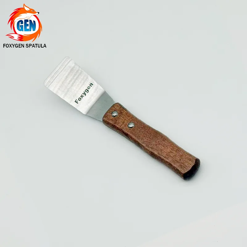 foxygen manufacturer stainless steel shovel wooden handle spatula for stretch ceiling installation accessory-2