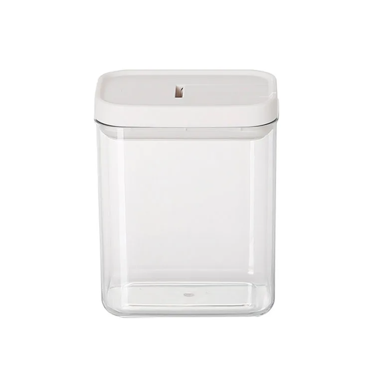 Kitchen Pantry Organization Clear Food Storage Container Spaghetti Jars with white lid