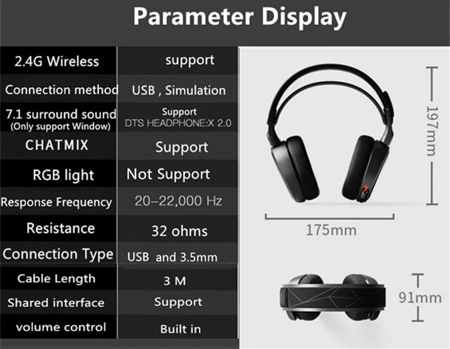 SteelSeries 100% Original Brand New Arctis 7 Gaming Headset High DTSXv2.0 7.1 Wireless Game Headset Headphone Wear Belt Wheat
