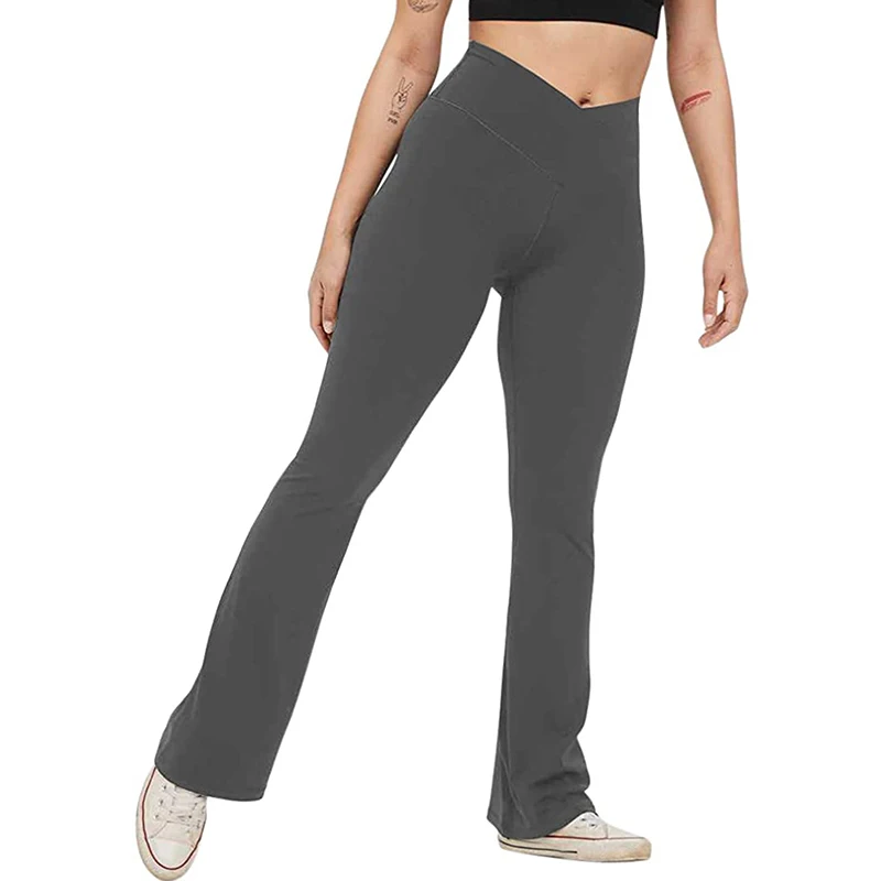 Professional Customization Flared Sport Pants Flare Pants Women  Gym Fitness Wear Scrunch Sports Flared Yoga Pants