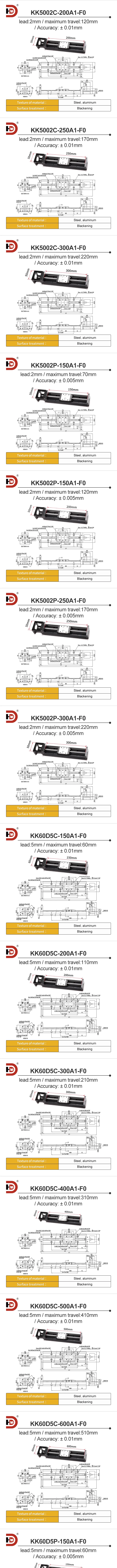 KK60/86 Linear Micro Module High-precision Steel Based Ball Screw Sliding Table Automated Robotic Arm factory