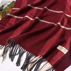 Shawl Scarf 2020winter All-matching Thick Checks Wool Warm Shawl Women's Scarf