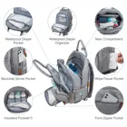 Bag Baby Waterproof Travel Diaper Bag Backpack With Auto Foldable Crib Back Pack With Portable Changing Station Baby Bag