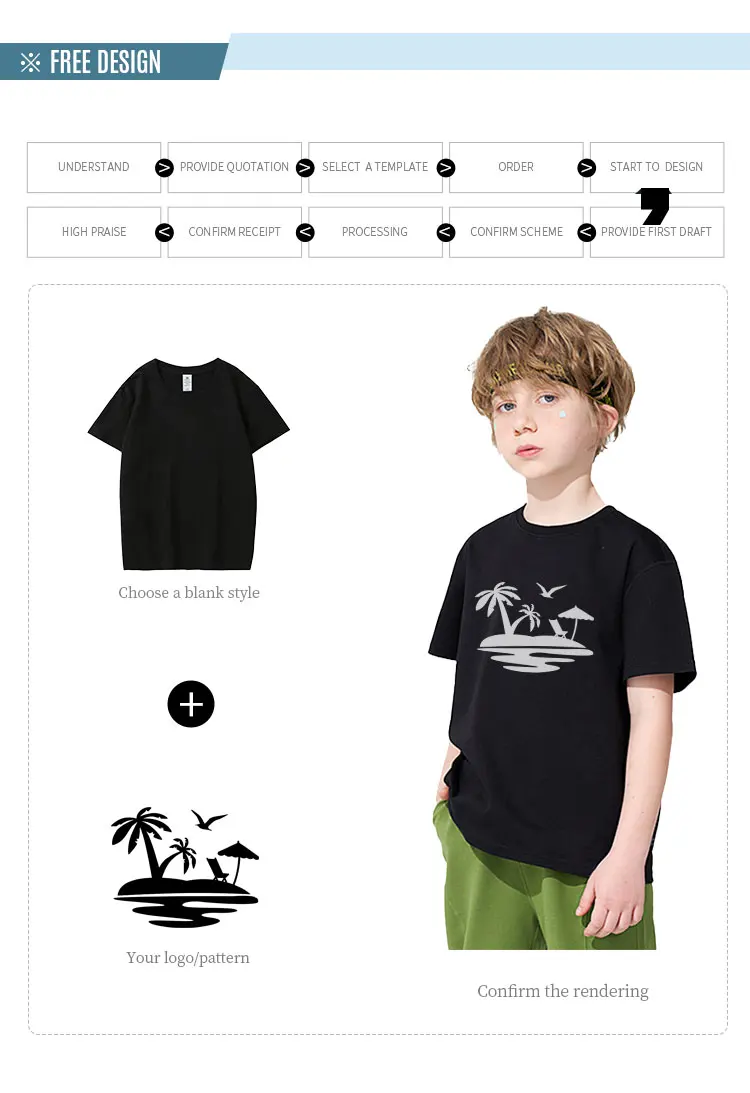 100% combed cotton kids tee tshirts screen printed plain blank white baby boys girls t-shirts with logo