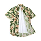 Men Shirt Sleeve Hot Selling Eco Friendly Colorful Hawaiian Men Shiny Shirts New Models Short Sleeve